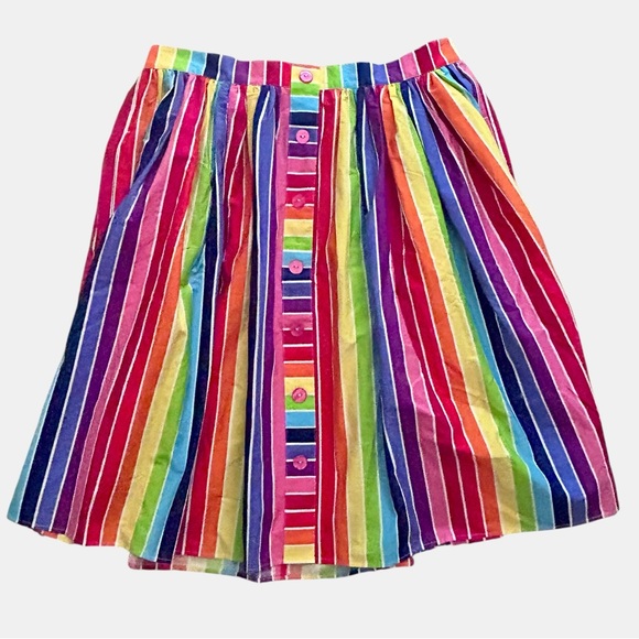NWT Hell Bunny Over The Rainbow Striped 50's Skirt Sz 2XL Rockabilly - Picture 2 of 12